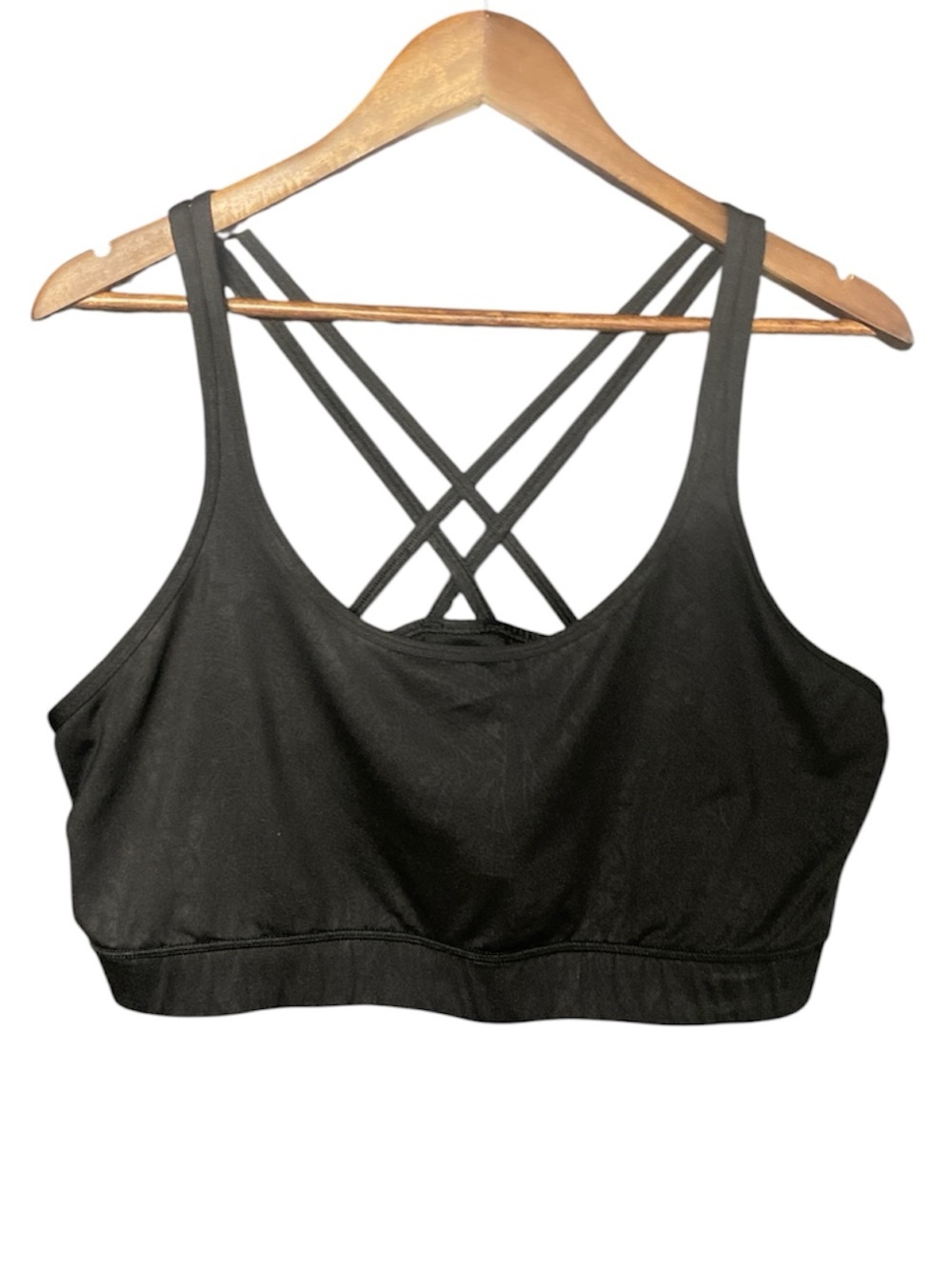 AVIA Black Strappy Crisscross Bralette - Women Intimates & Sleepwear sz 2X